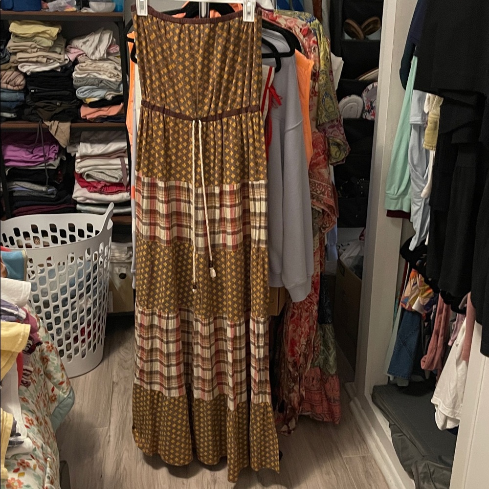 Scrapbook Original Bohemian Patchwork Maxi Dress - image 1